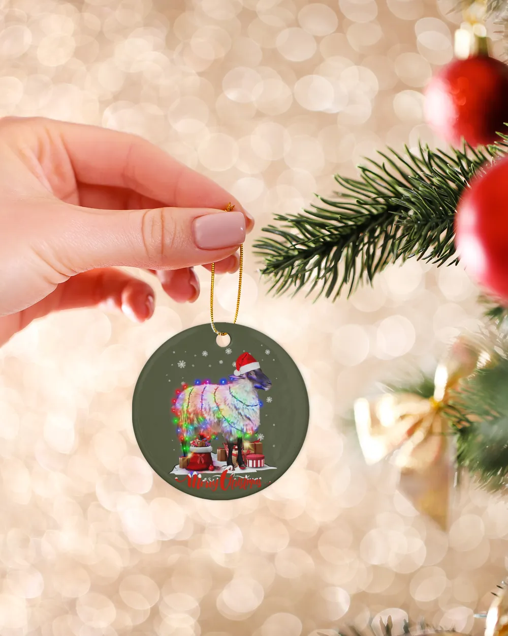 Sheep Animal Merry Christmas Animal Lover 269