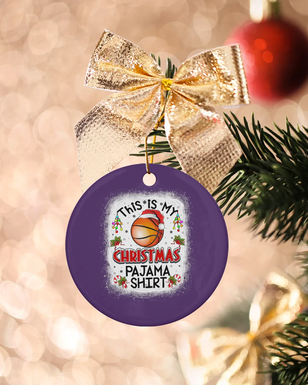 Basketball This Is My Christmas Pajama Basketball Xmas Ornaments 155