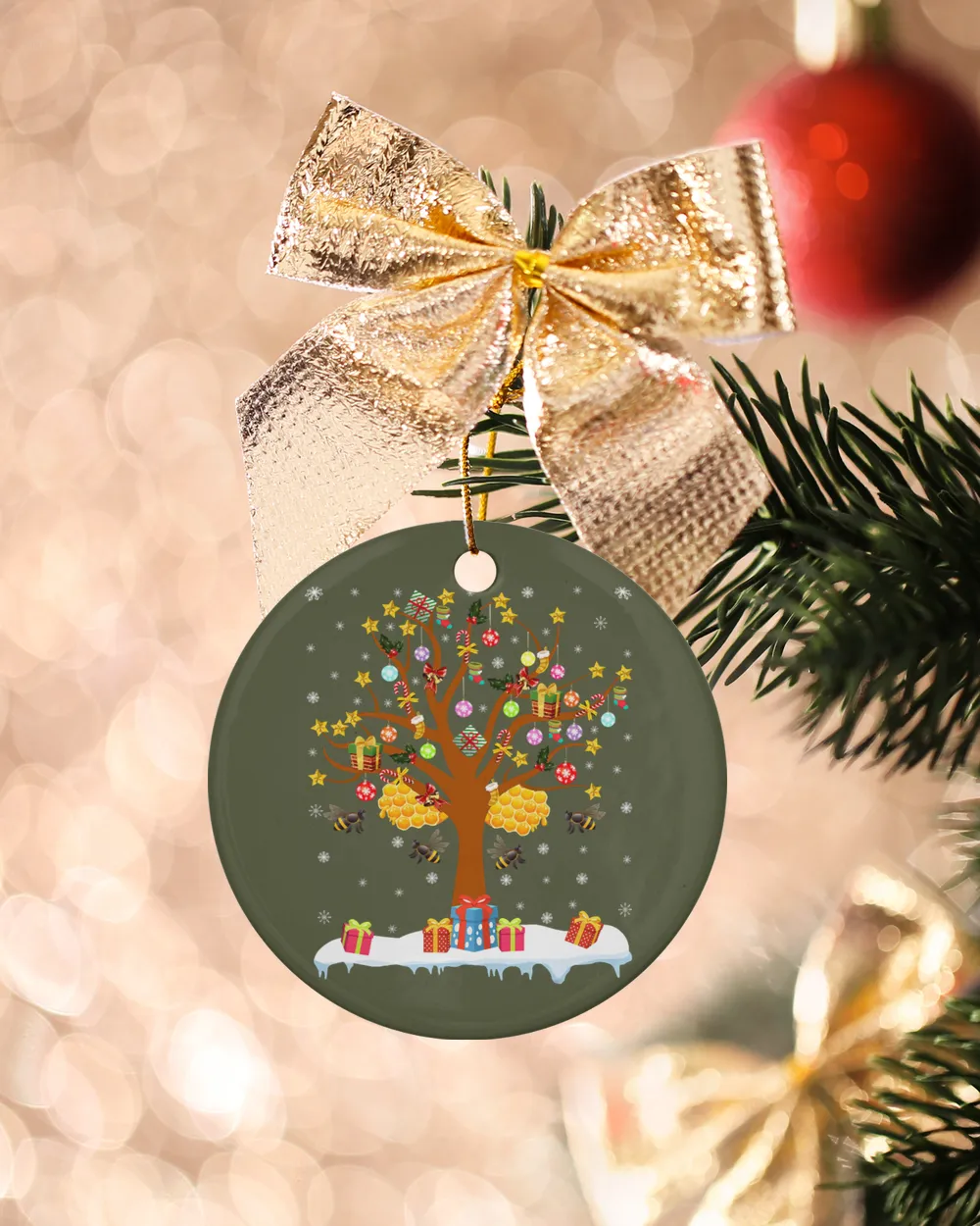 Bee Bumble Bee Xmas Lighting Santa Bumble Bee Christmas Tree 434