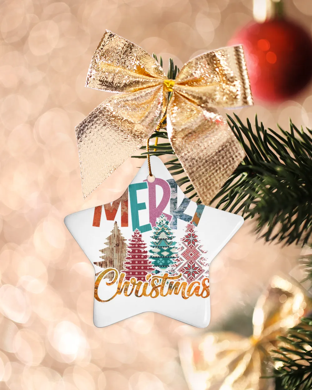 Merry Christmas Women Tree Ornament - Dove Box