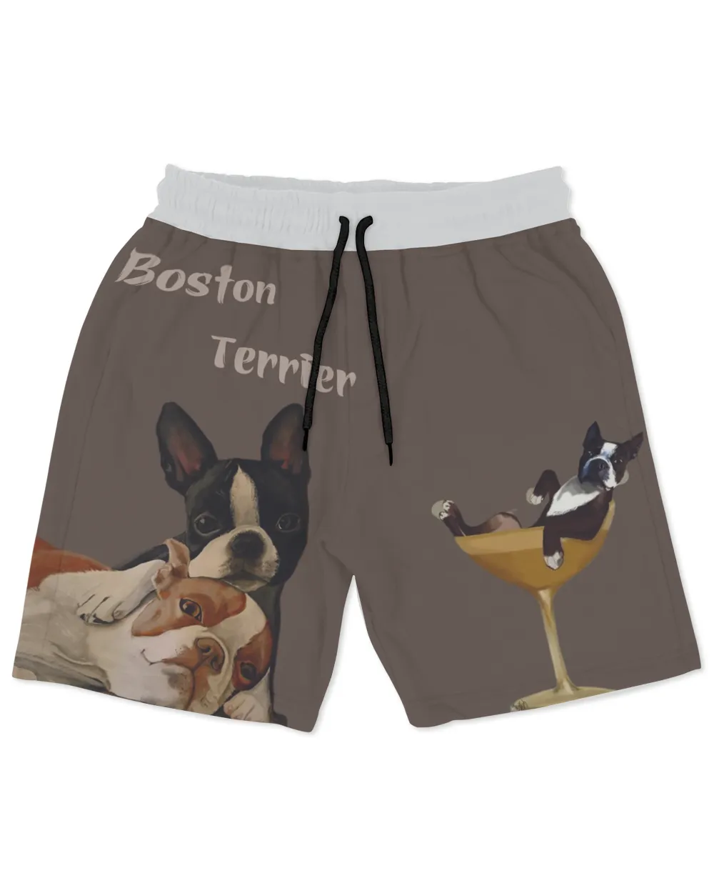 Boston Terrier AOP Hawaiian Short