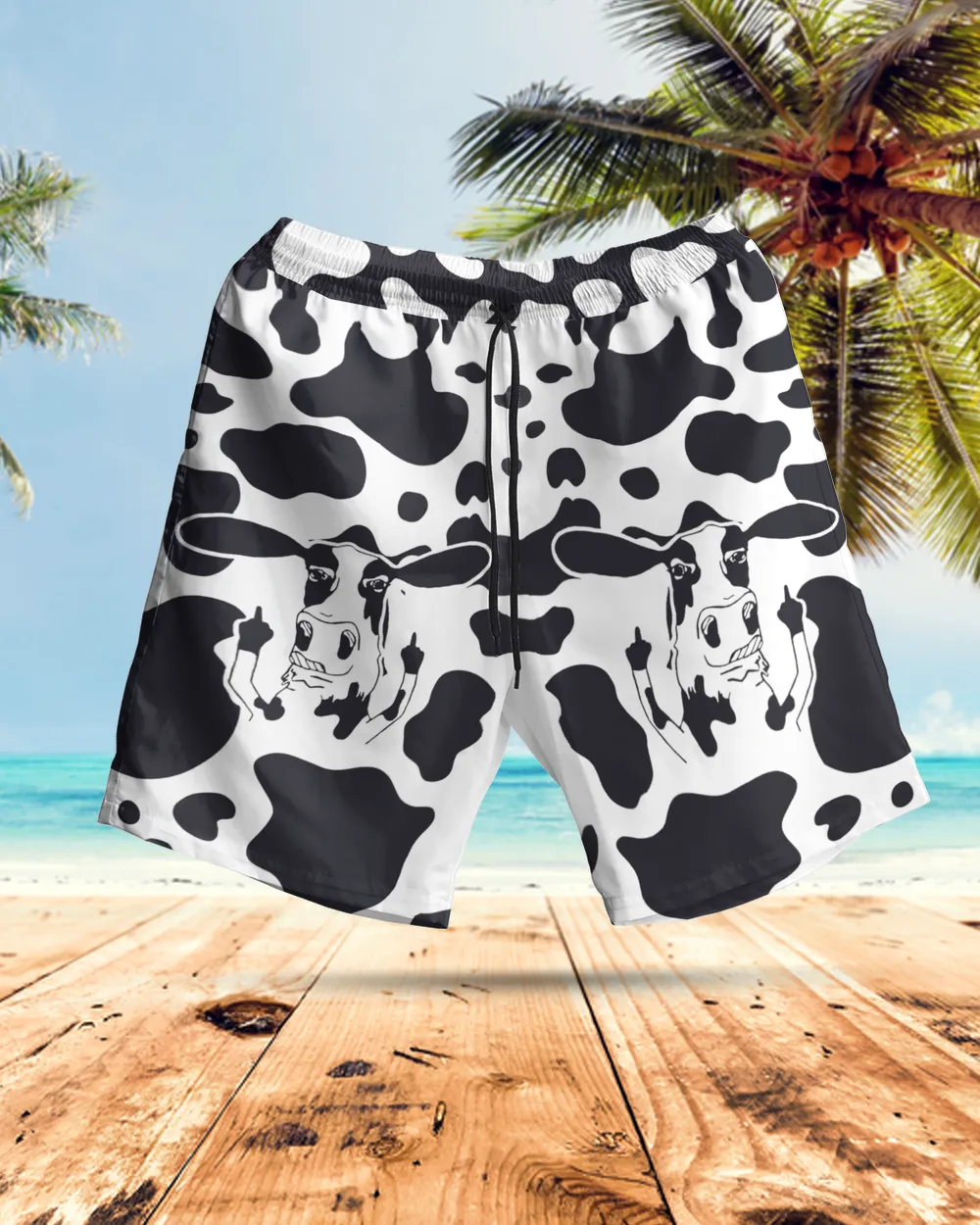 cow AOP Hawaiian Short