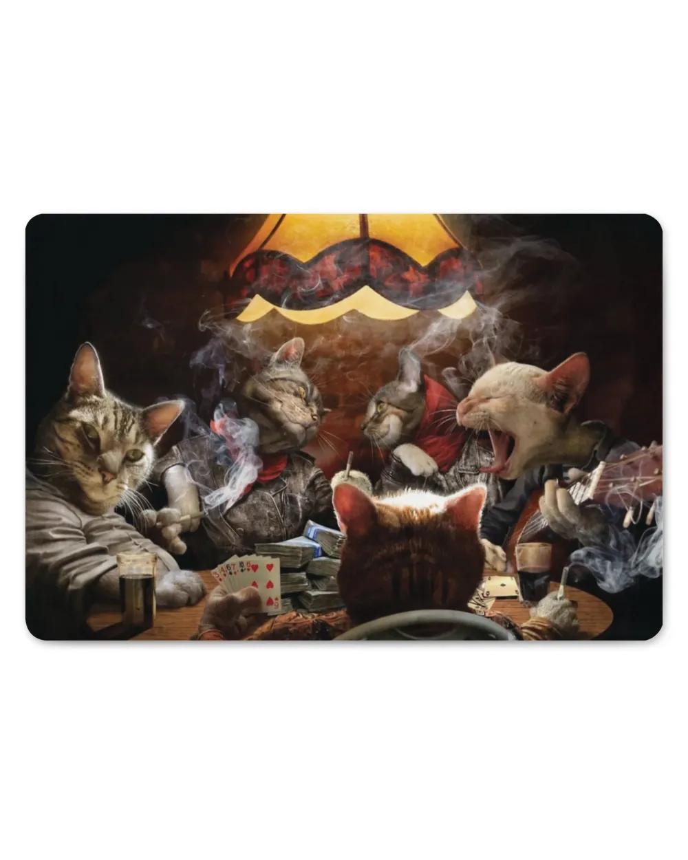 Cats Playing Poker Doormat HOD300323DRM1