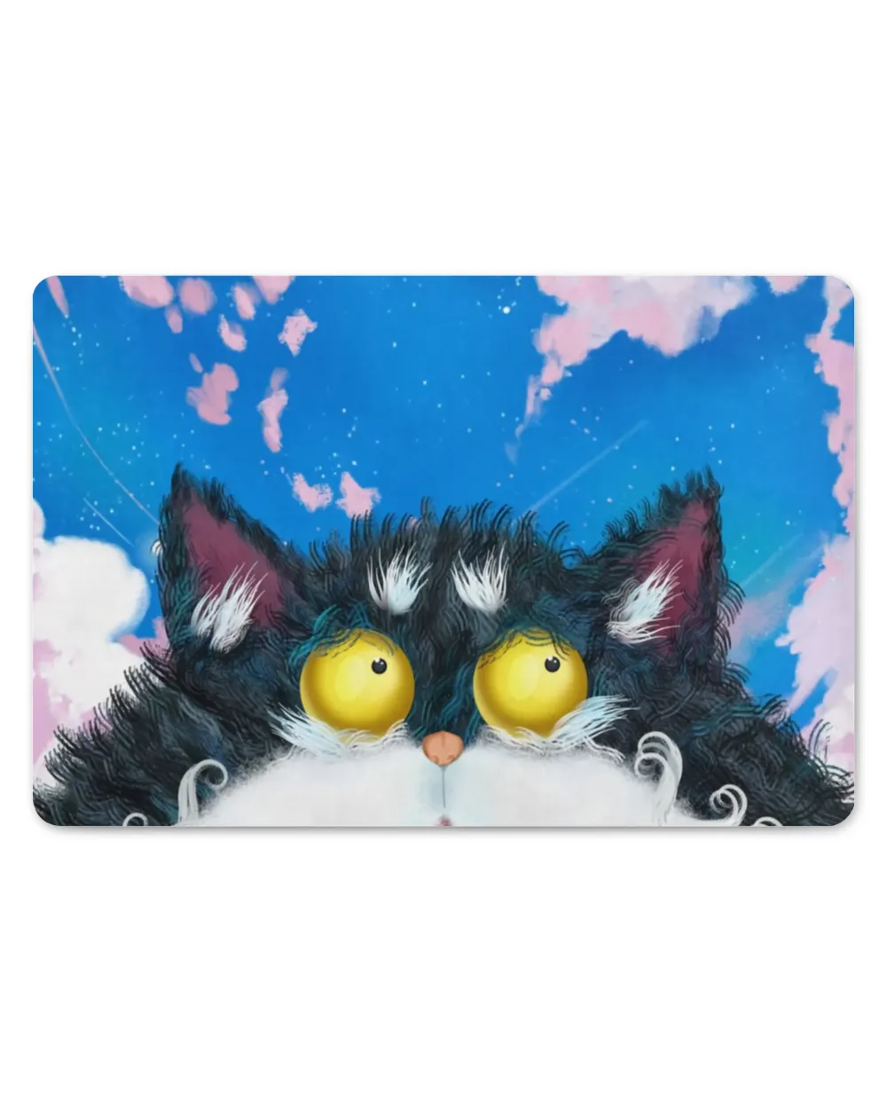Funny Fluffy Cat Sky Doormat HOD300323DRM11