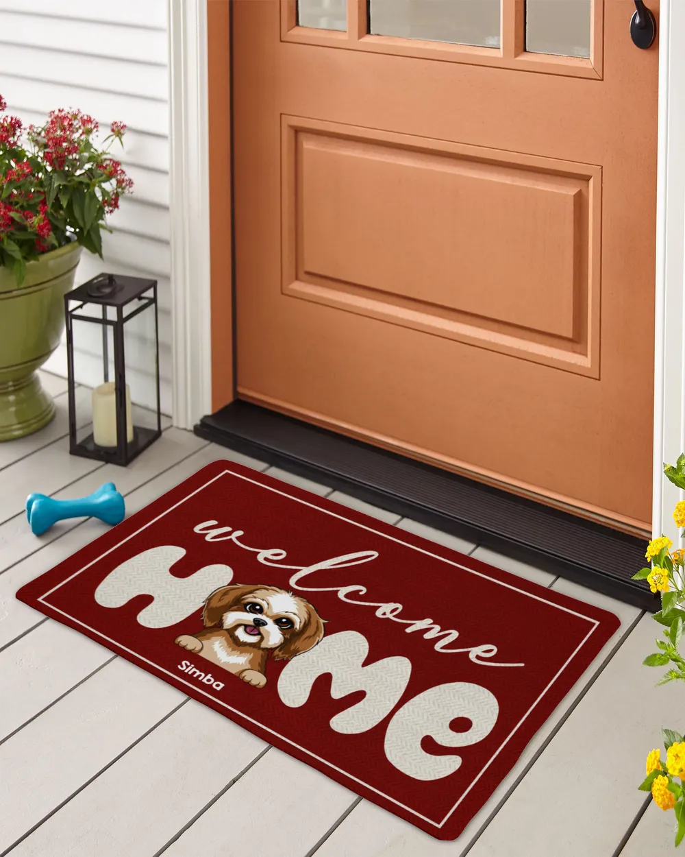 Personalized Welcome Home Doormat, Gifts For Dog Lovers HOD030223DM3