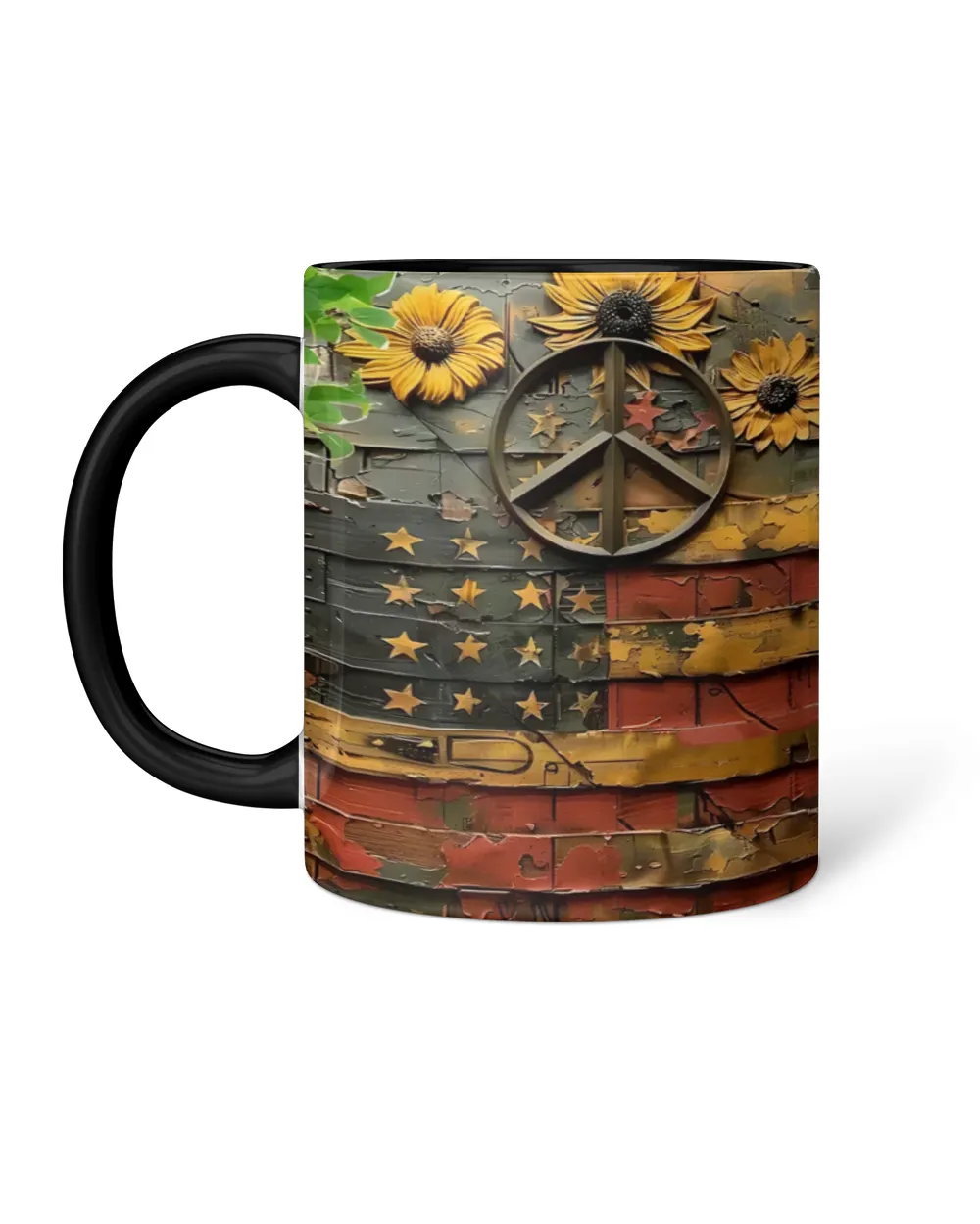 Hippie Independence Personalized Accent Mug