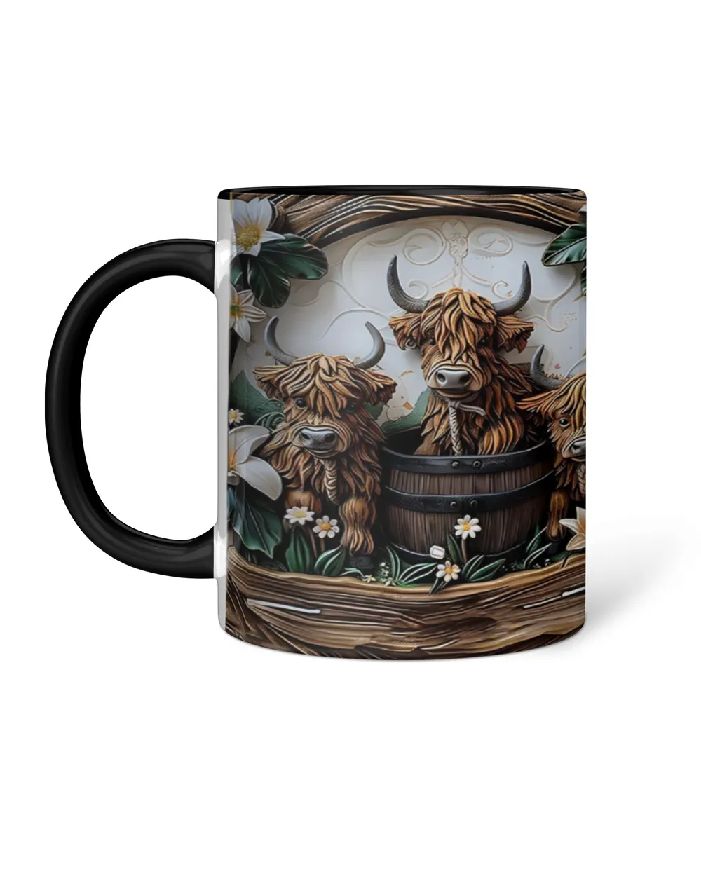 Personalized Highland Cows Accent Mug