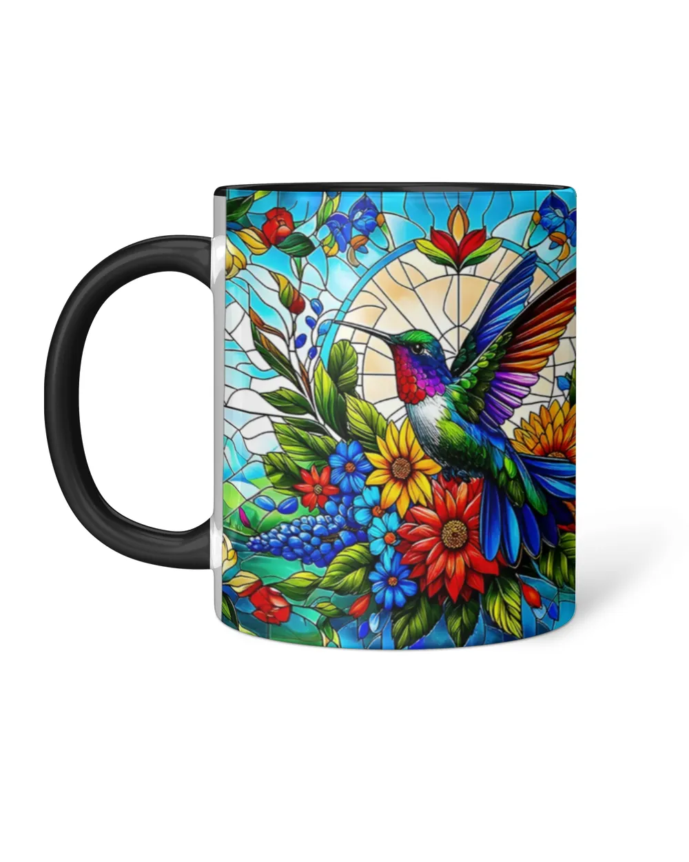 Beautiful Hummingbird Flower Personalized Accent Mug