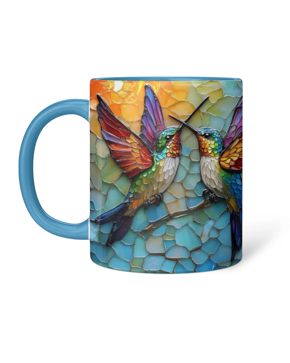Personalized Couple Hummingbirds Ceramic Accent Mug