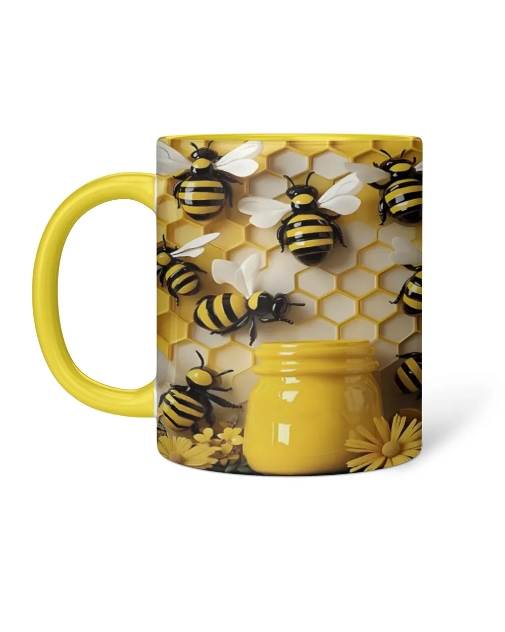 Personalized Stunning Bee Accent Mug