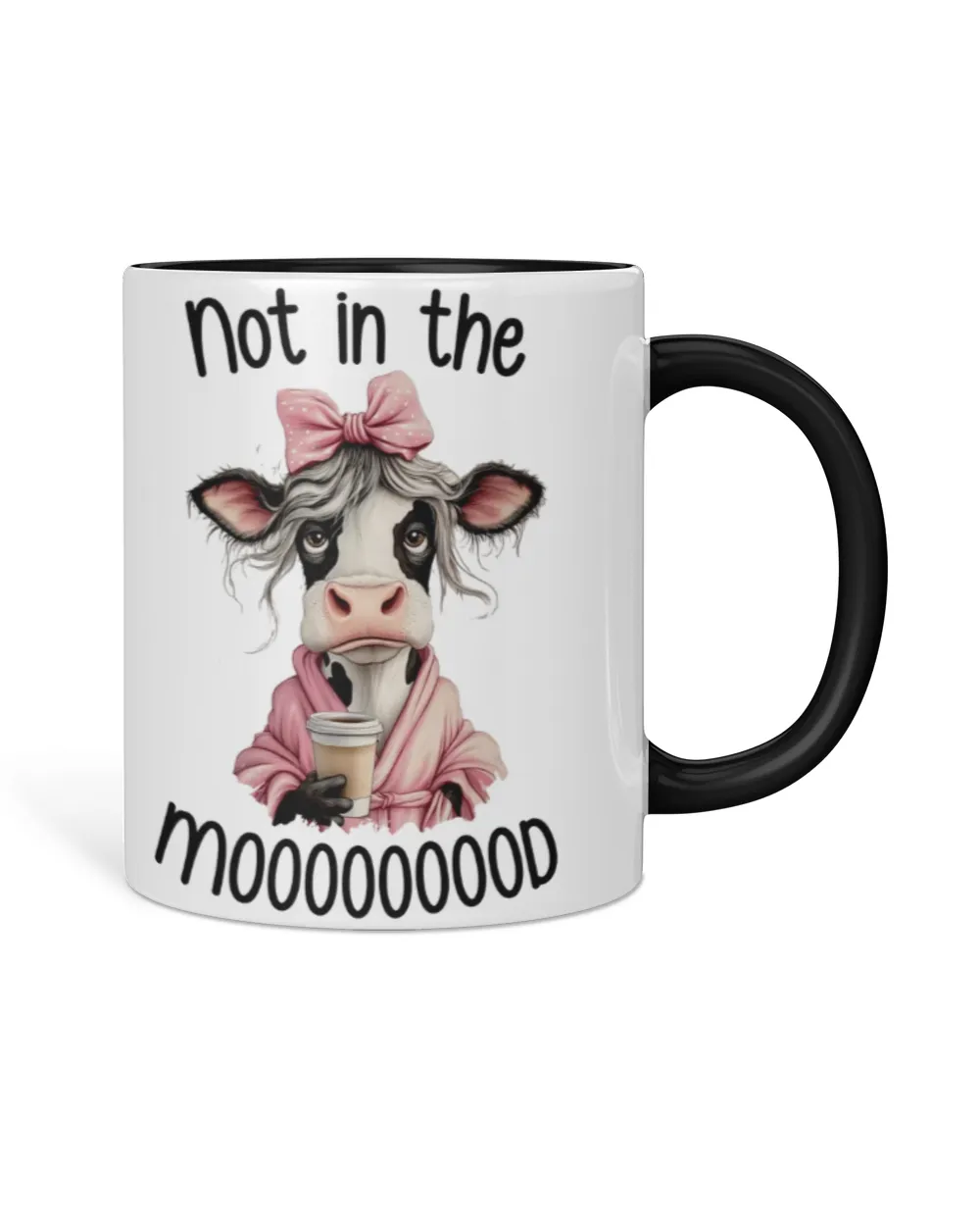 Cow Not In The Moooood Accent Mug