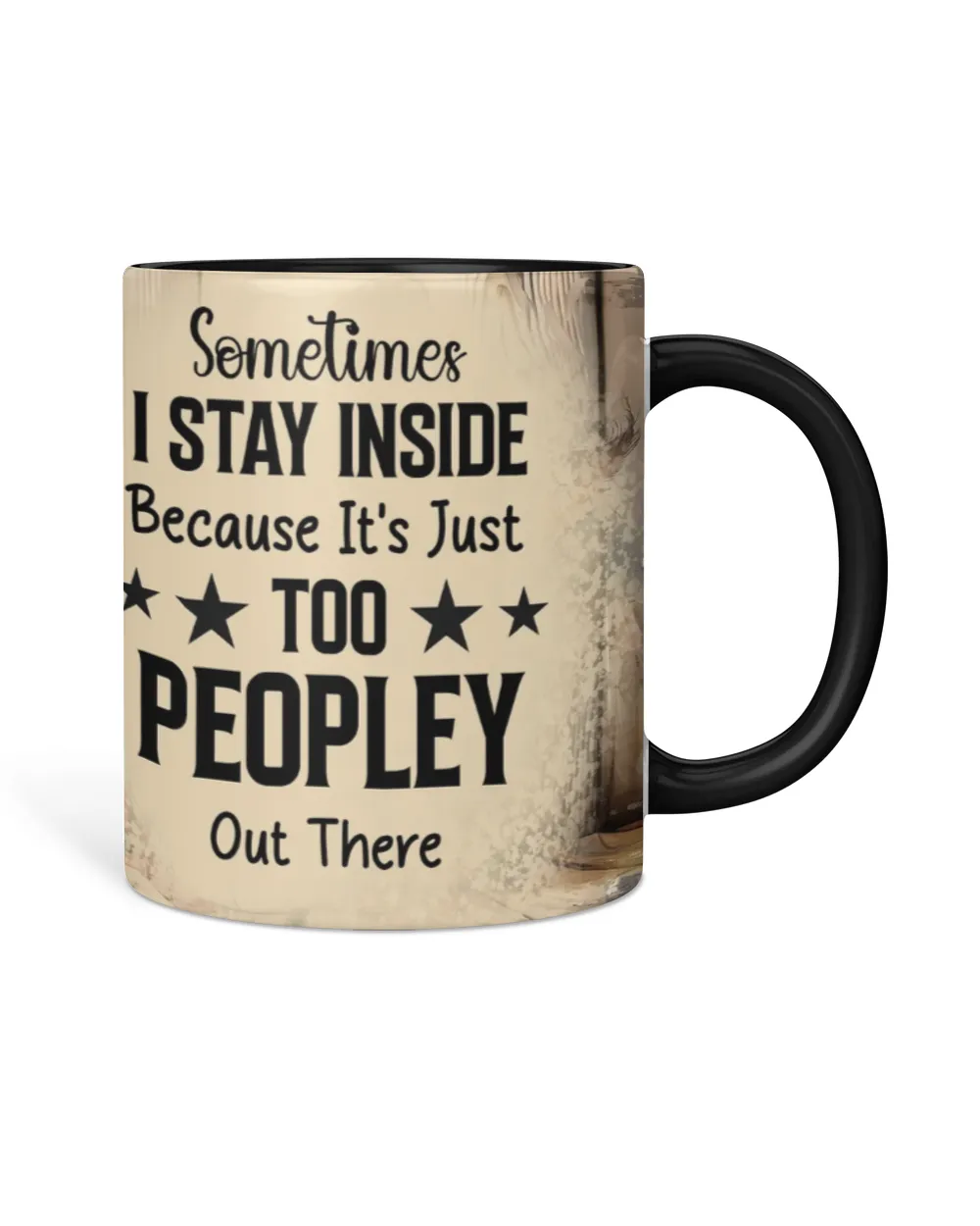 Personalized Cow Sometimes I Stay Inside Accent Mug