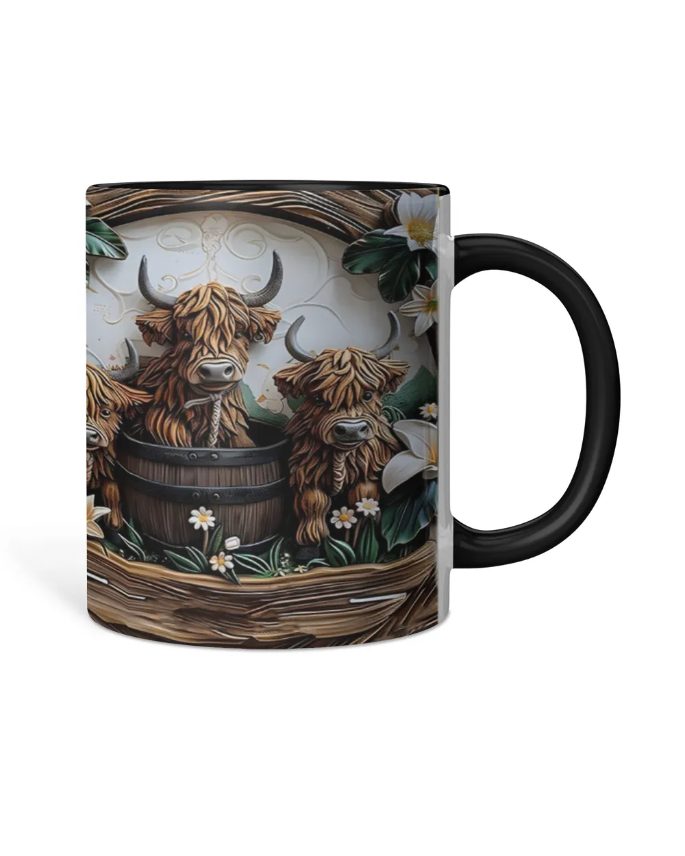 Personalized Highland Cows Accent Mug