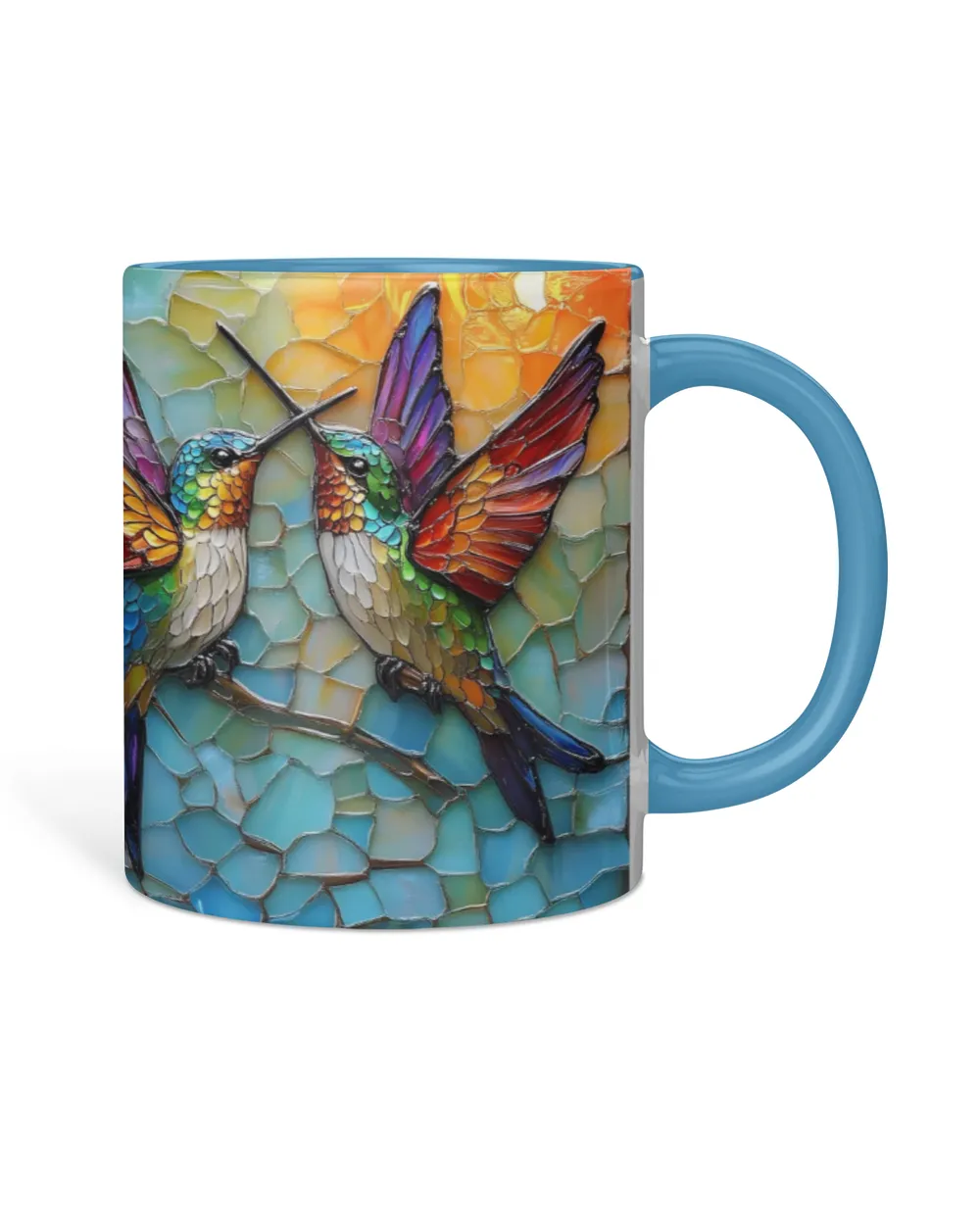 Personalized Couple Hummingbirds Ceramic Accent Mug