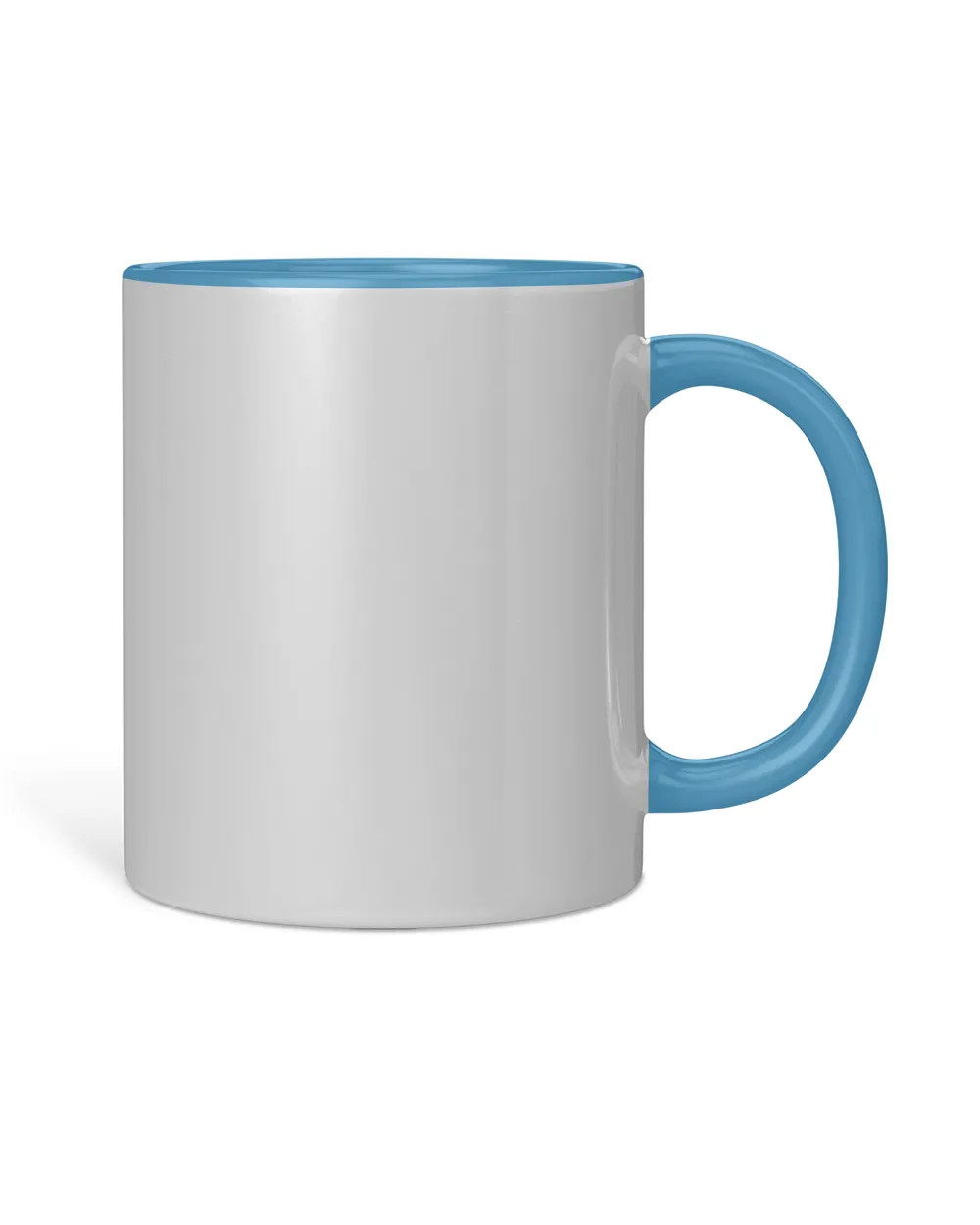 Dog USA flag 2 Accent Mug blue-accent 11oz
