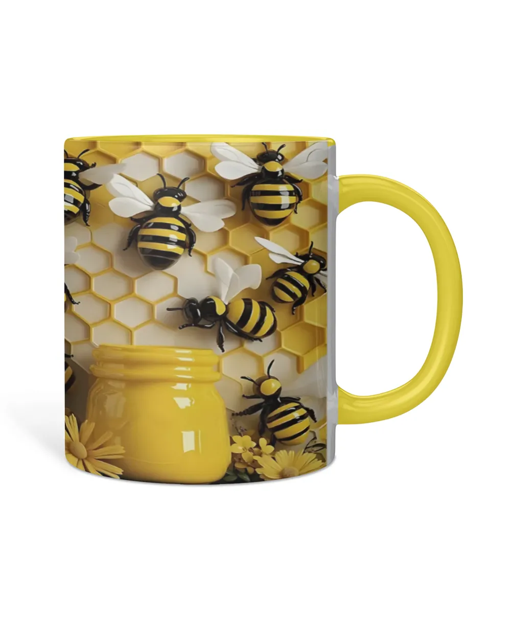 Personalized Stunning Bee Accent Mug