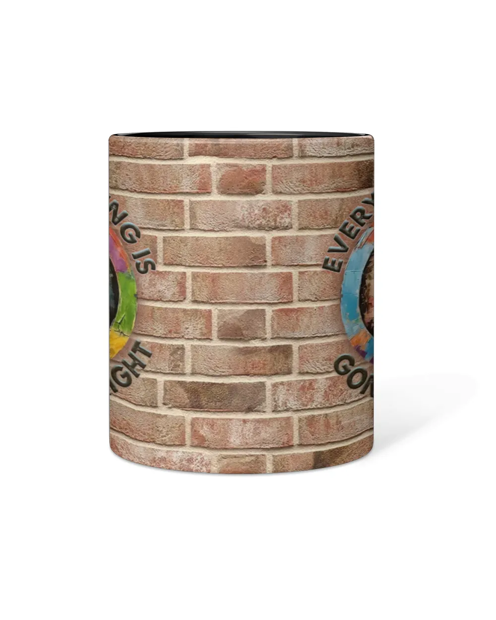 Hippie Symbol Every Little Thing Is Gonna Be Alright Accent Mug