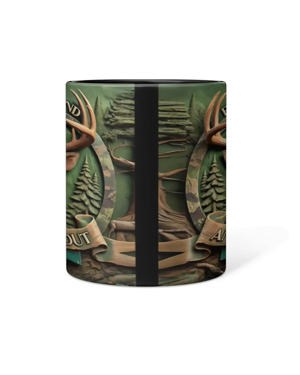 Personalized Hunting Deer Buck Around Accent Mug 15oz
