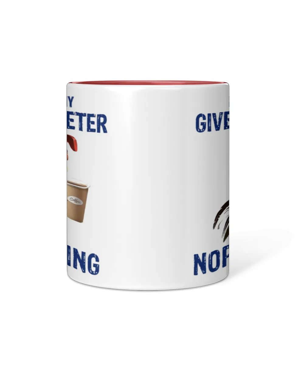 Chicken Let Me Check My Giveashitometer Accent Mug
