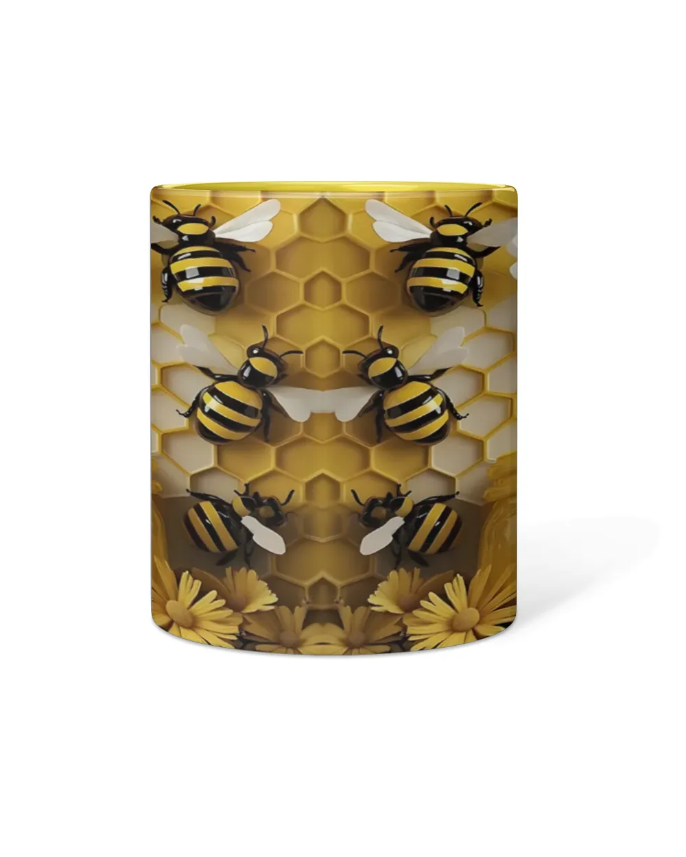 Personalized Stunning Bee Accent Mug