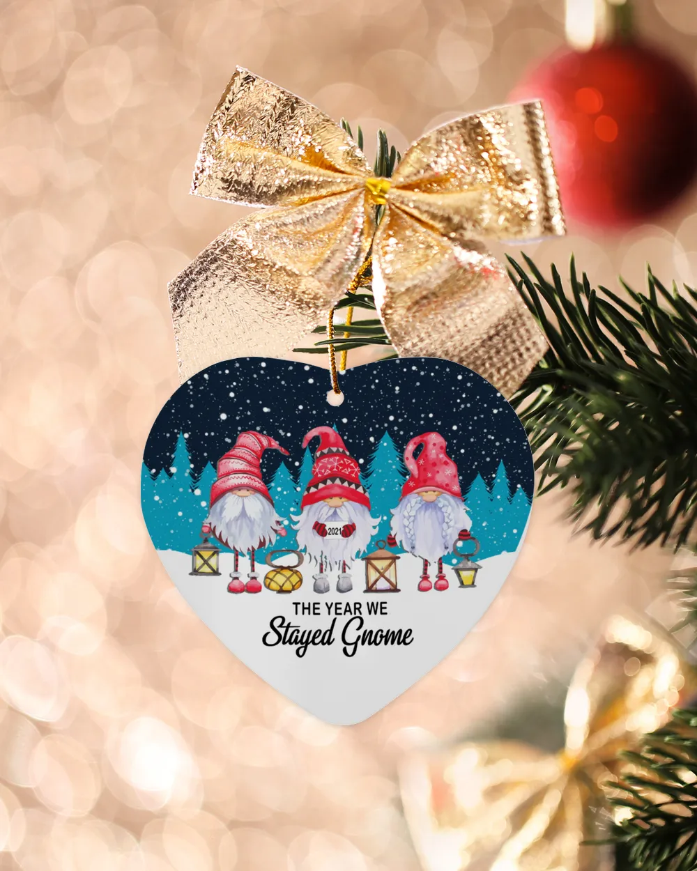 The Year We Stayed Gnome Ornament