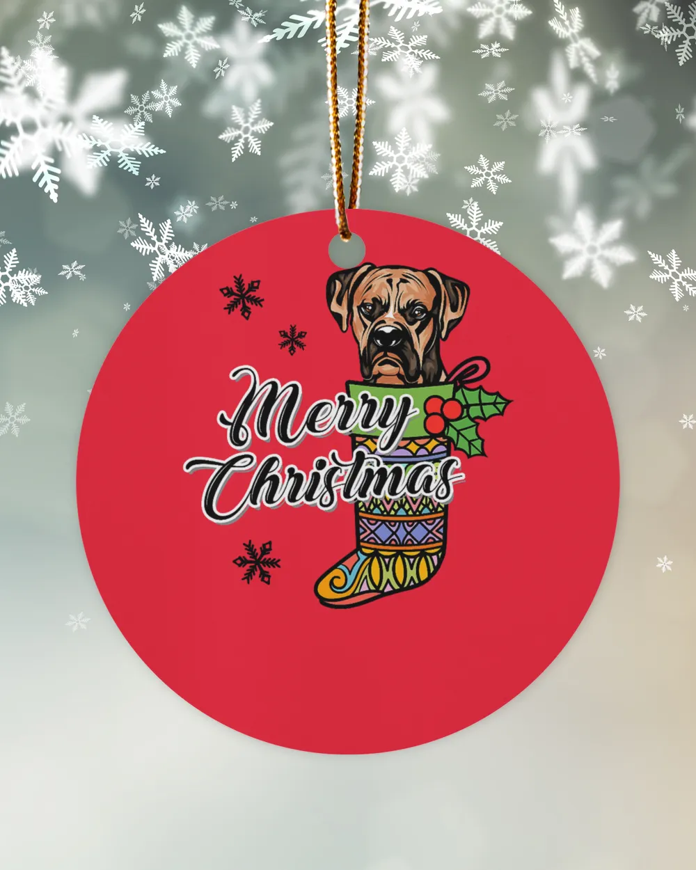 Boxer Funny Xmas Dog lover Merry Christmas Boxer 318