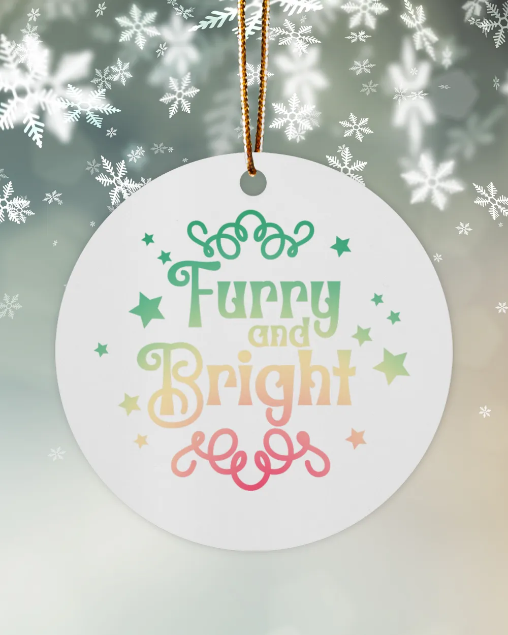 Christmas Ornaments Furry anh Bright
