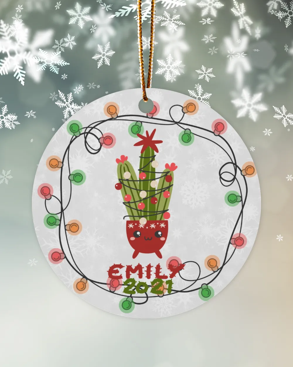 RD Personalized Cactus Christmas Ornament Keepsake Ornament Cactus Ornament...