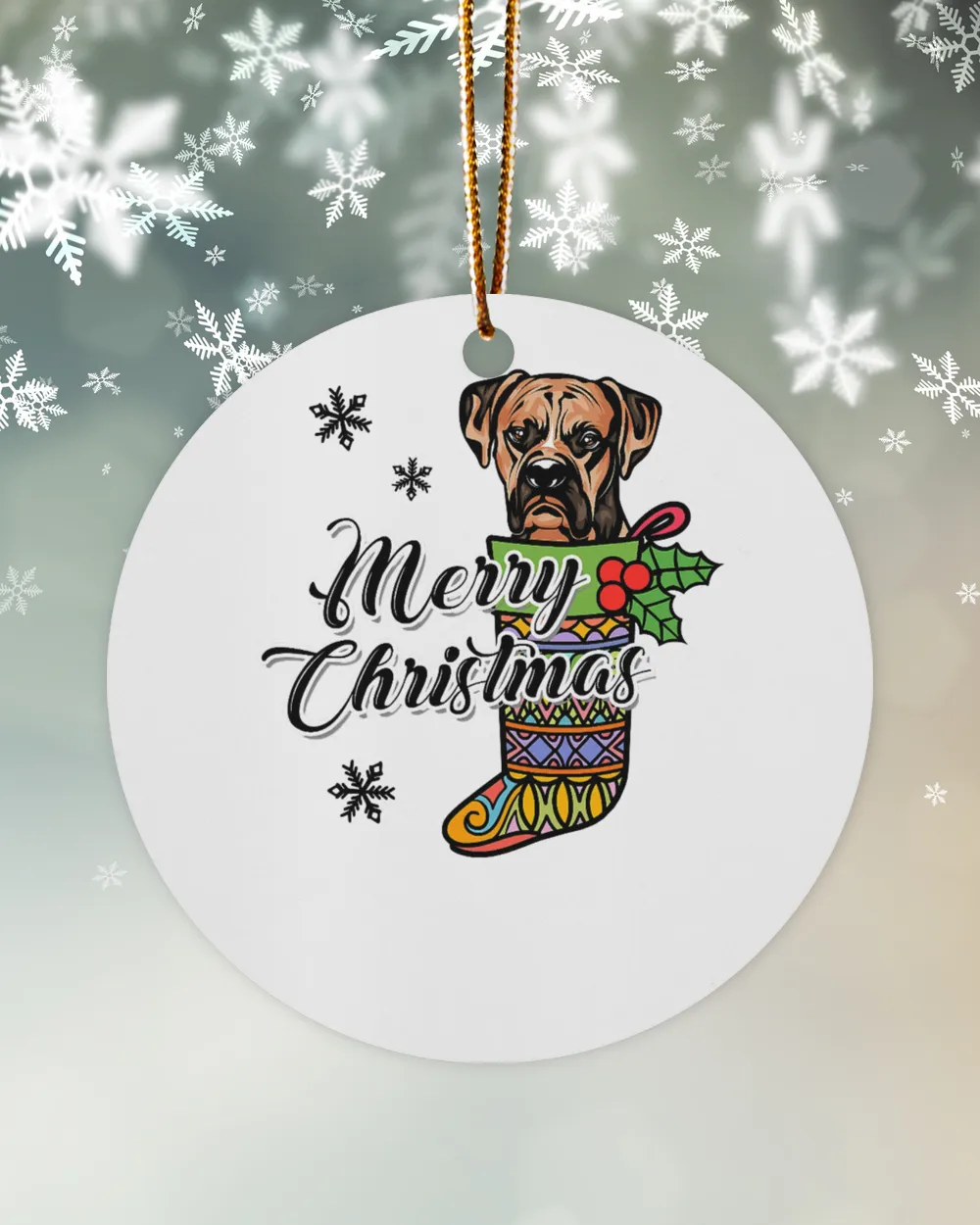 Boxer Funny Xmas Dog lover Merry Christmas Boxer 318