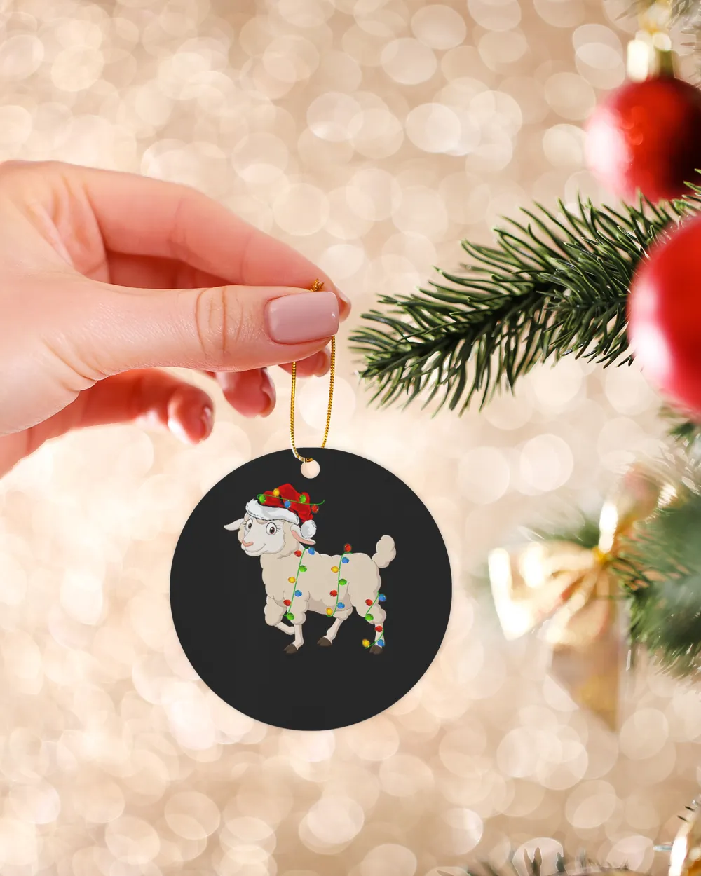Sheep Animal Lover Xmas Santa Hat Christmas 266