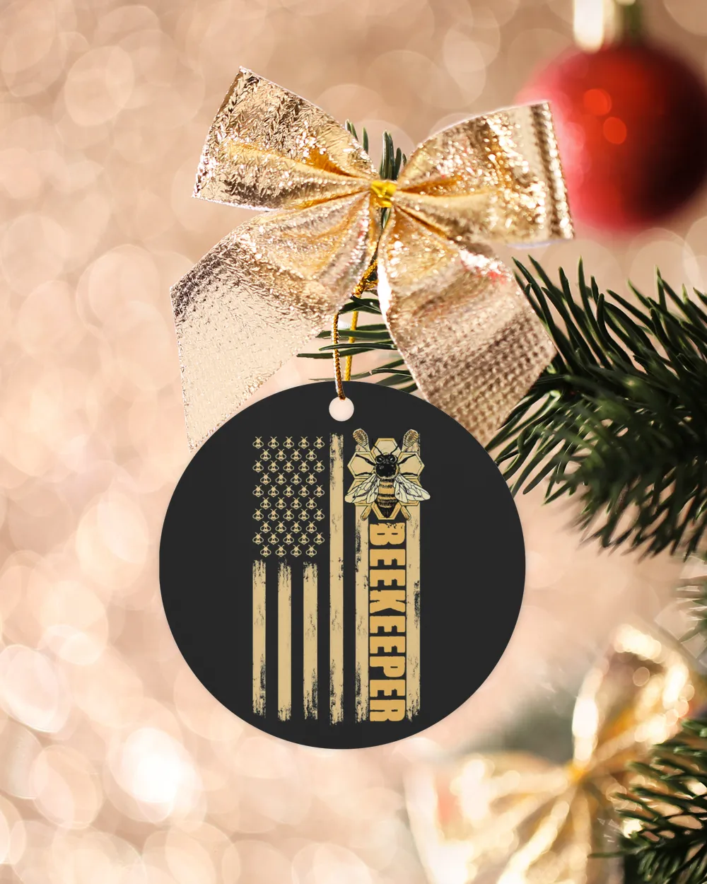 Bee Beekeeping Honeycomb Bee Patriotic Beekeeper 429