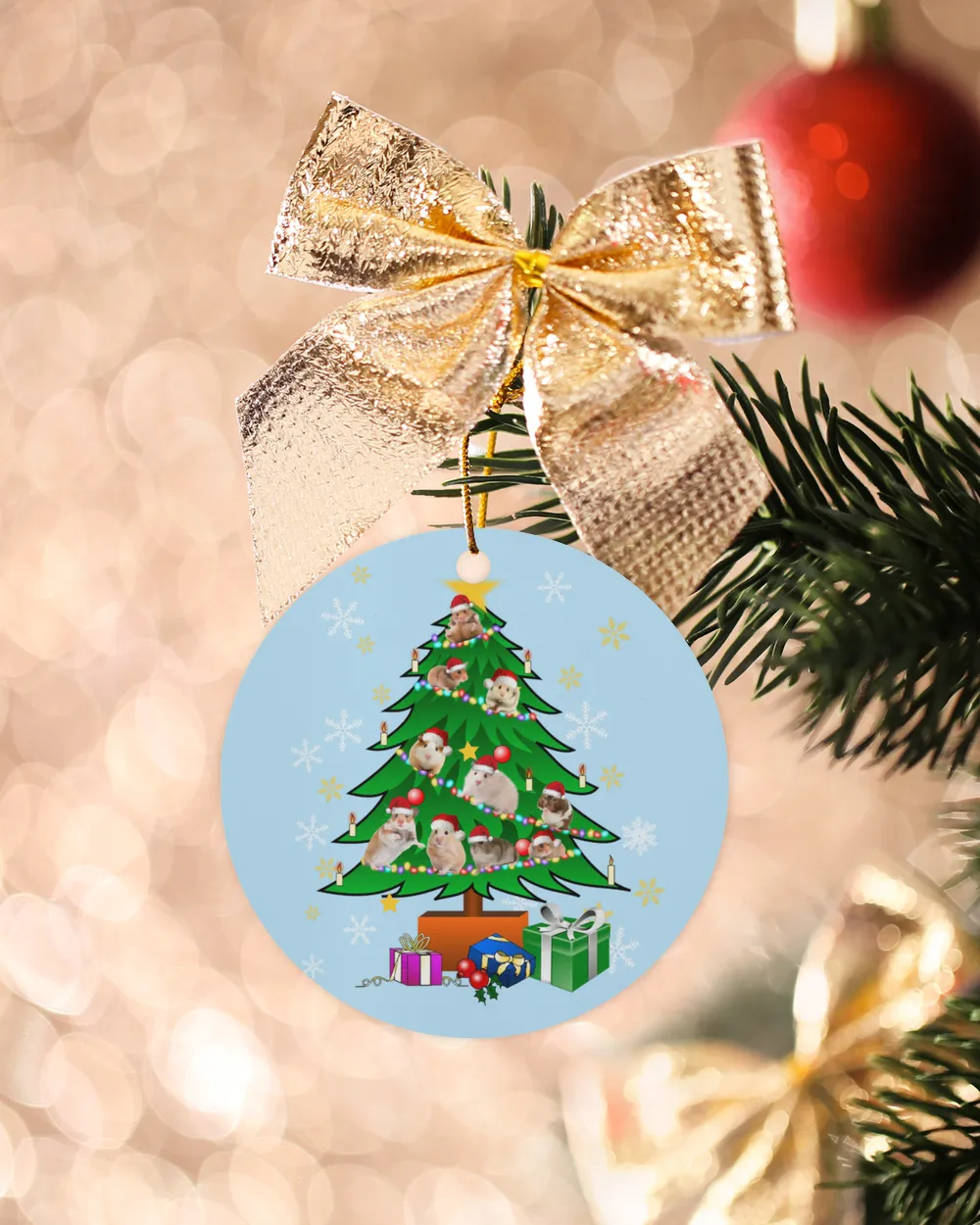 Hamster Christmas Tree Ornament, Christmas gift box candles