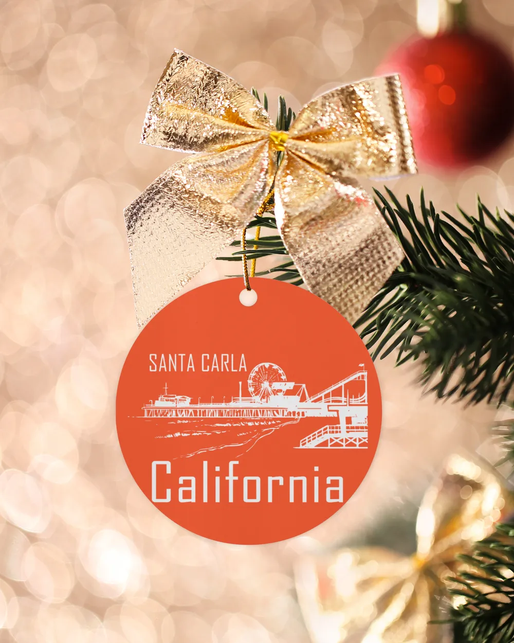 Santa Carla California Ornament - Star