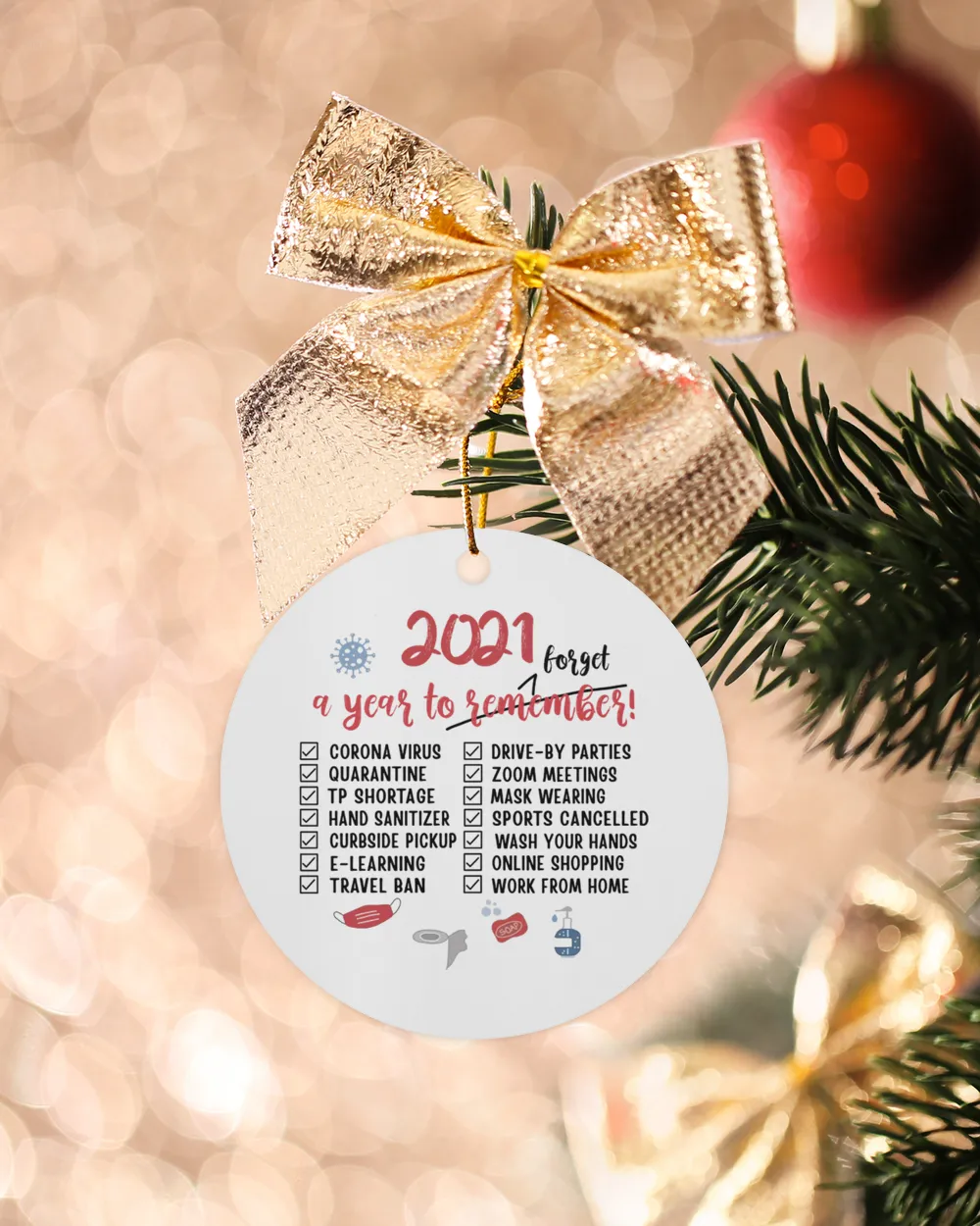 2021 A Year To Forget Ornament