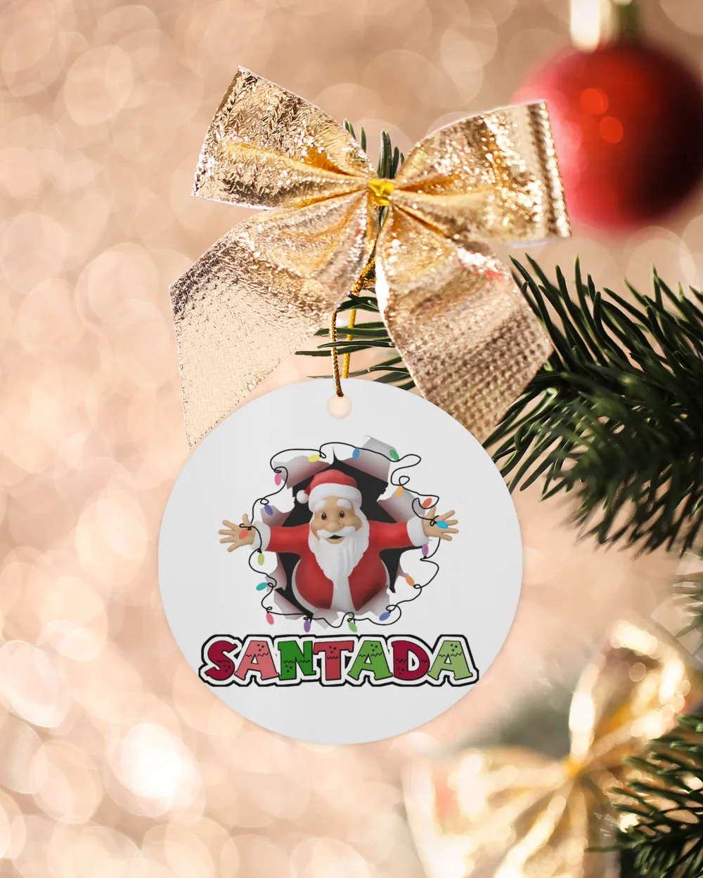 Christmas Ornament - Cute Santa - Santada
