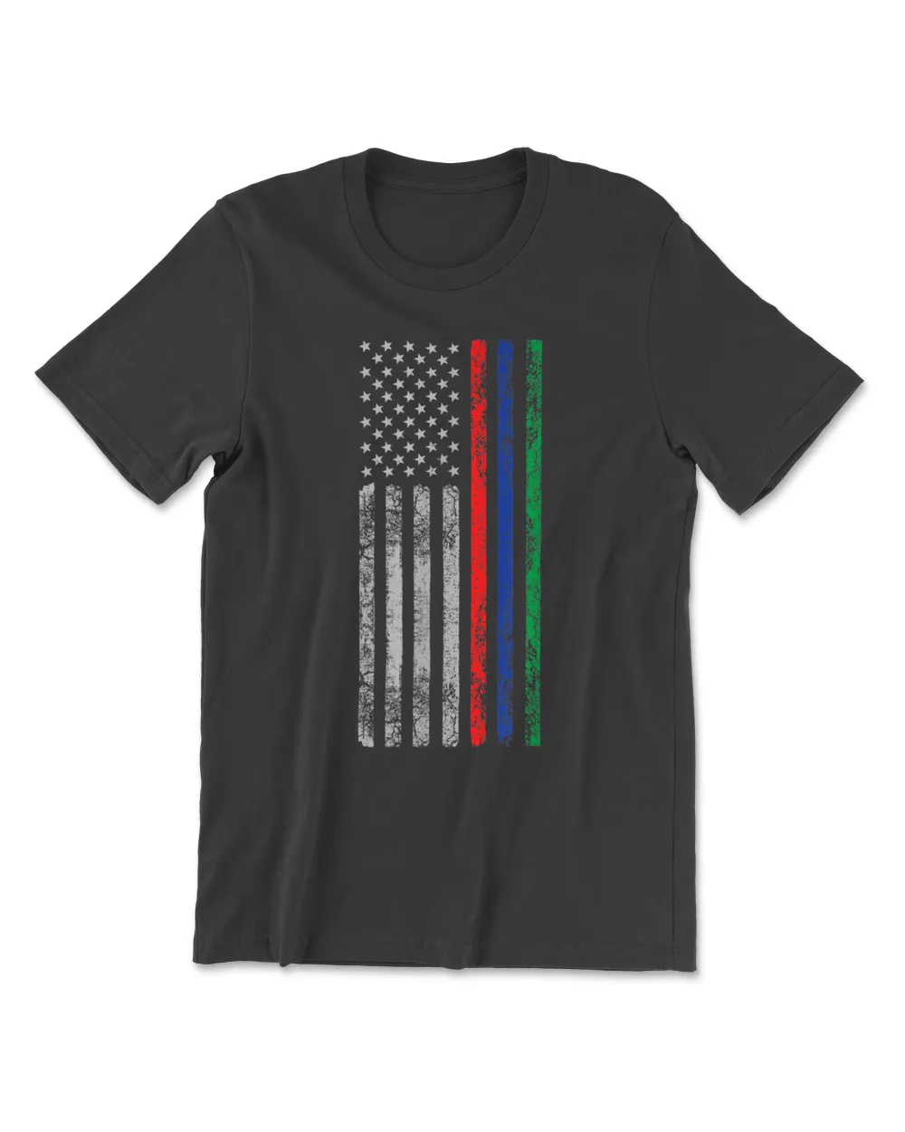 Thin Red Blue Green Line Tee Police Firefighters Military