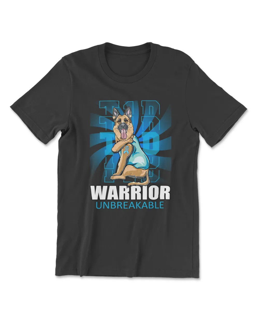 Type1 Diabetes Warrior Unbreakable Funny Shepherd Dog Lovers Diabetes Awareness