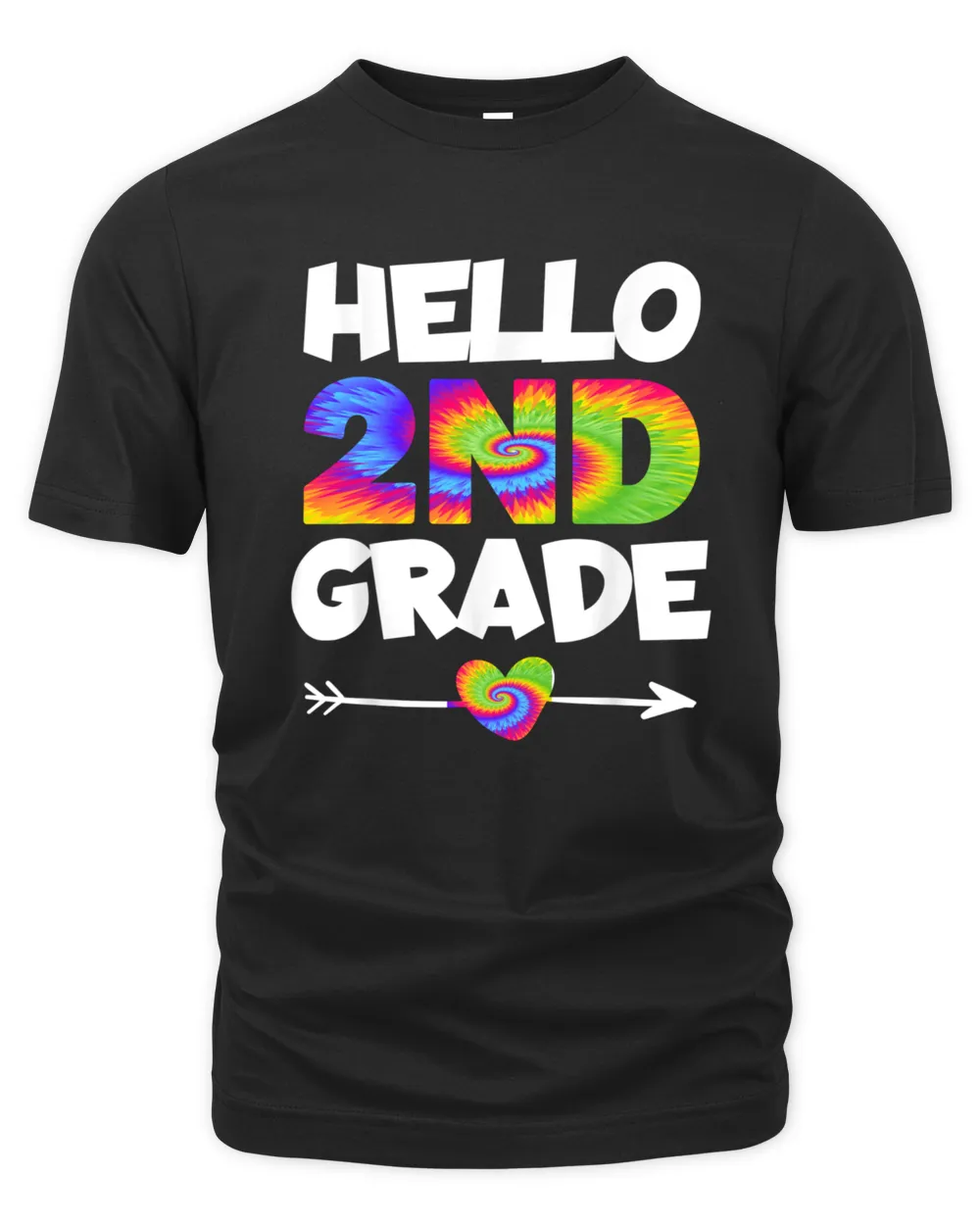 Hello Second 2nd Grade Tie Die Teacher First Day Of School Men's Premium Tshirt black s