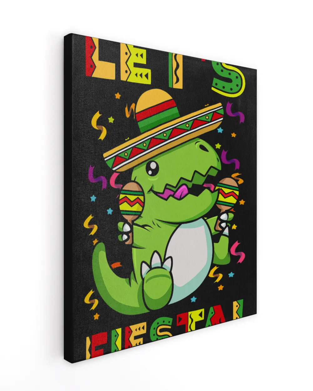 Lets Fiesta Cute Trex Dinosaur Cinco De Mayo Mexican Party T-Shirt