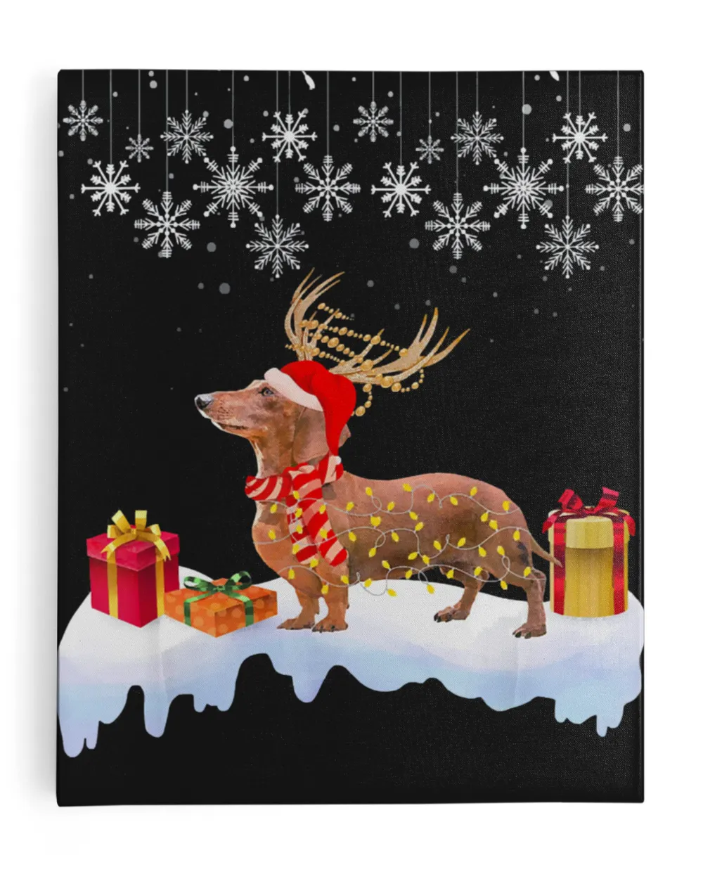 Cute Dachshund Dog Christmas Decor Xmas Holiday Gift