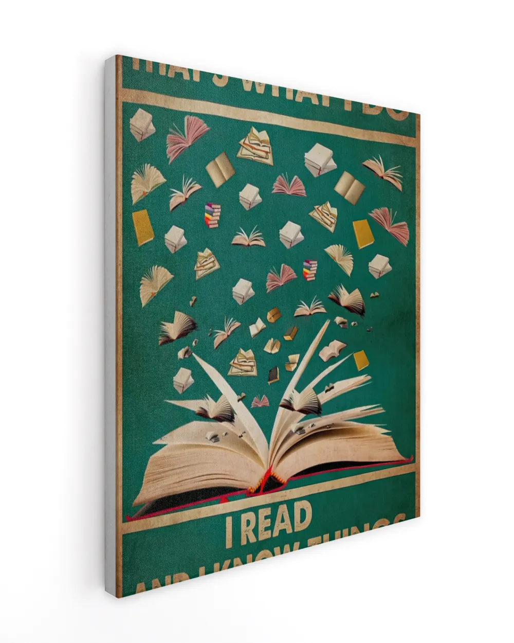 That's What I Do I Read And I Know Things Poster and Canvas Ready To Hang Portrait Canvas white 11x14in