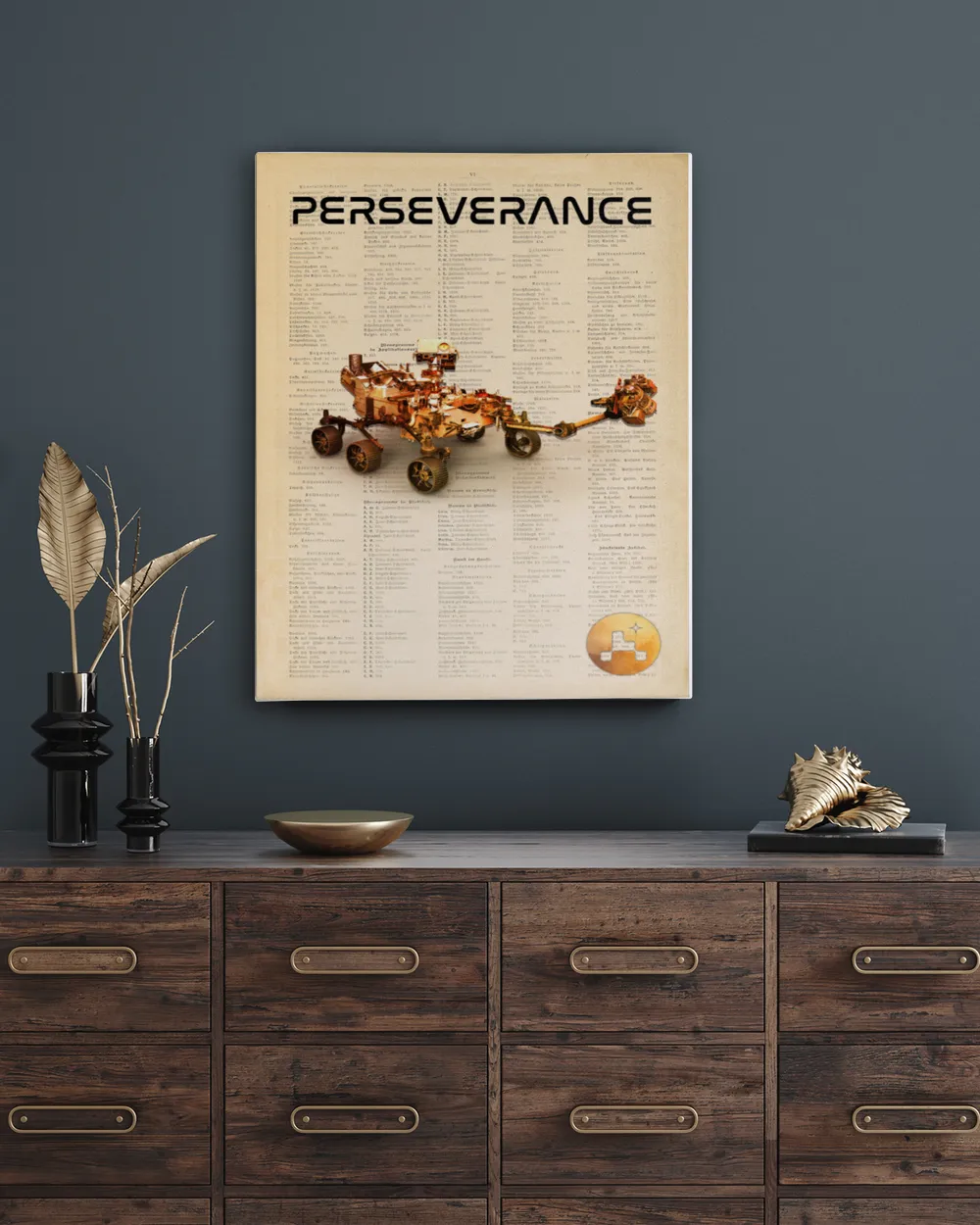 Perseverance Rover Mars Rover Vintage Poster,robots And Space Exploration Poster, Space Wall Art