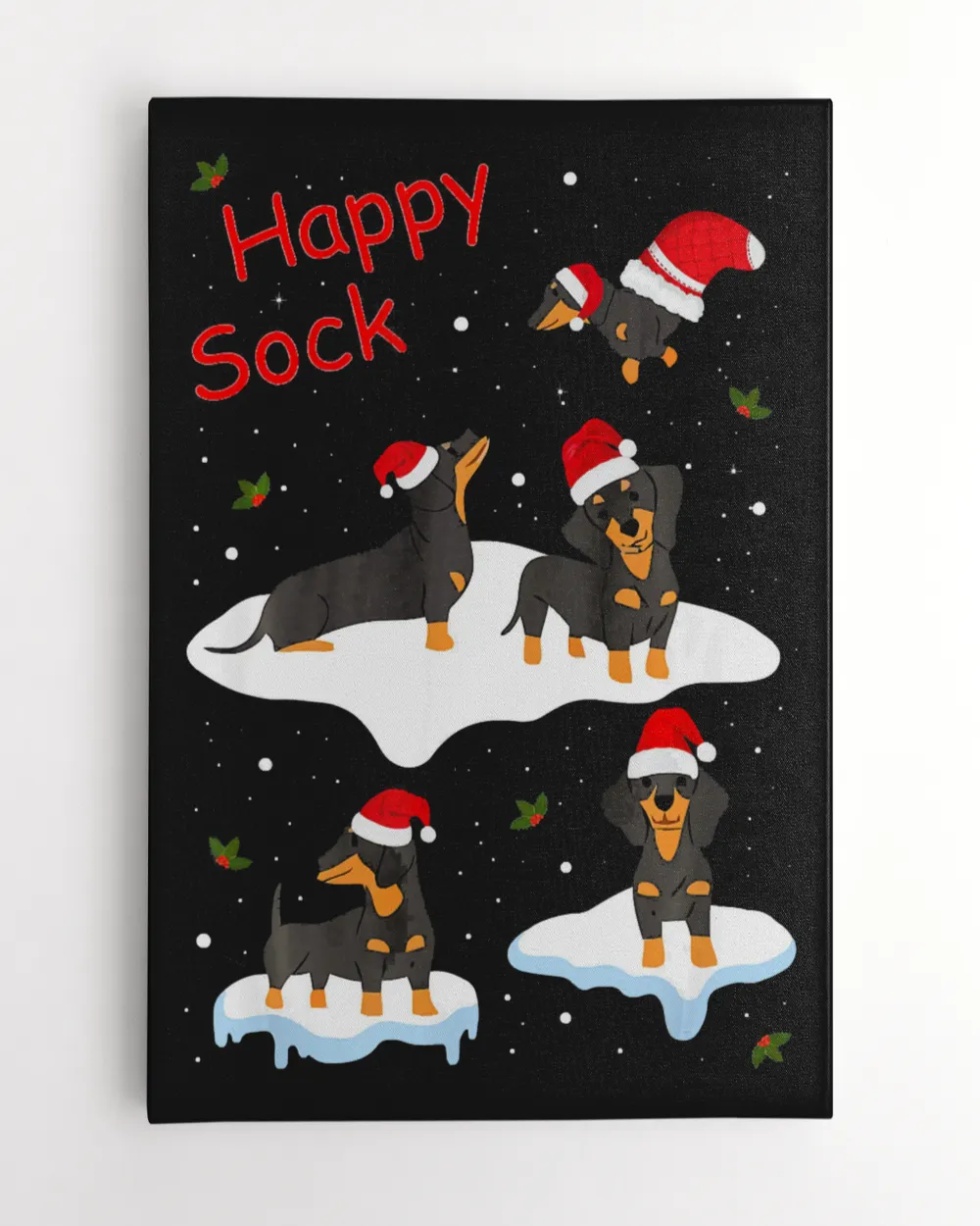Cute Dachshund Happy sock Christmas dachshund