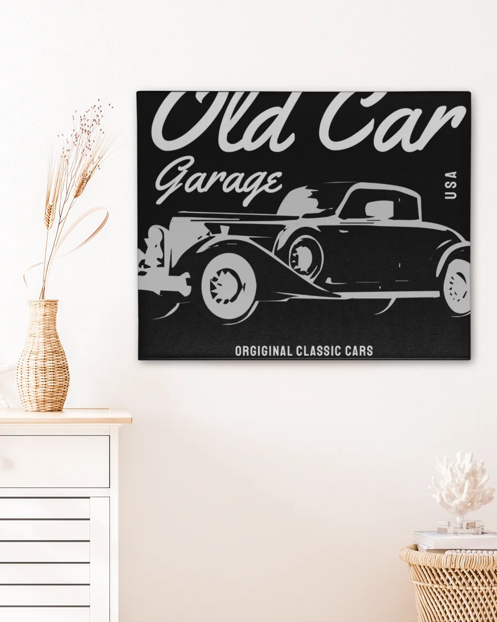 Old Car Garage Original Classic Cars Usa Retro Vintage