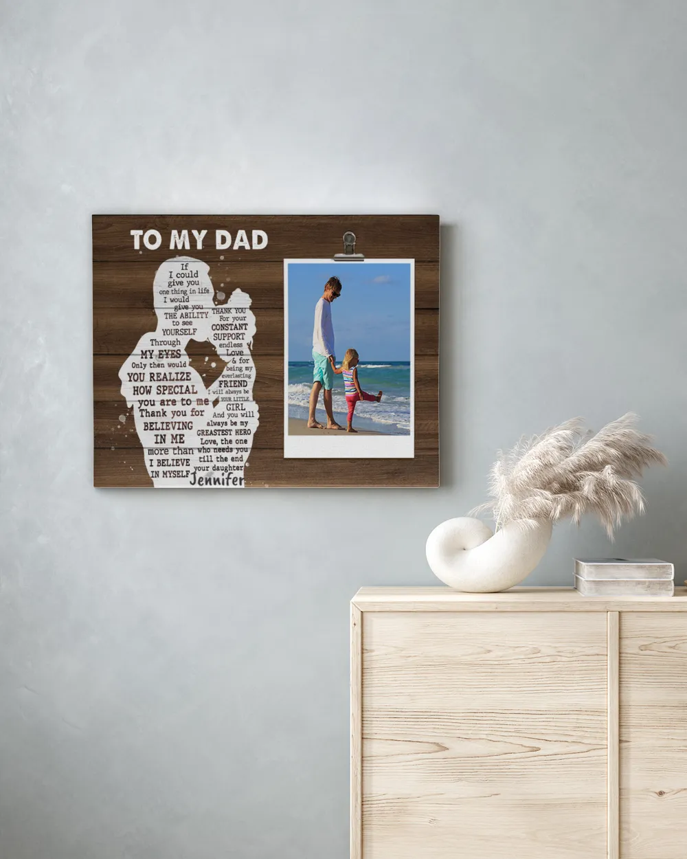 Gifts for dad If I could give you one thing in life Ready To Hang Landscape Canvas white 14x11in
