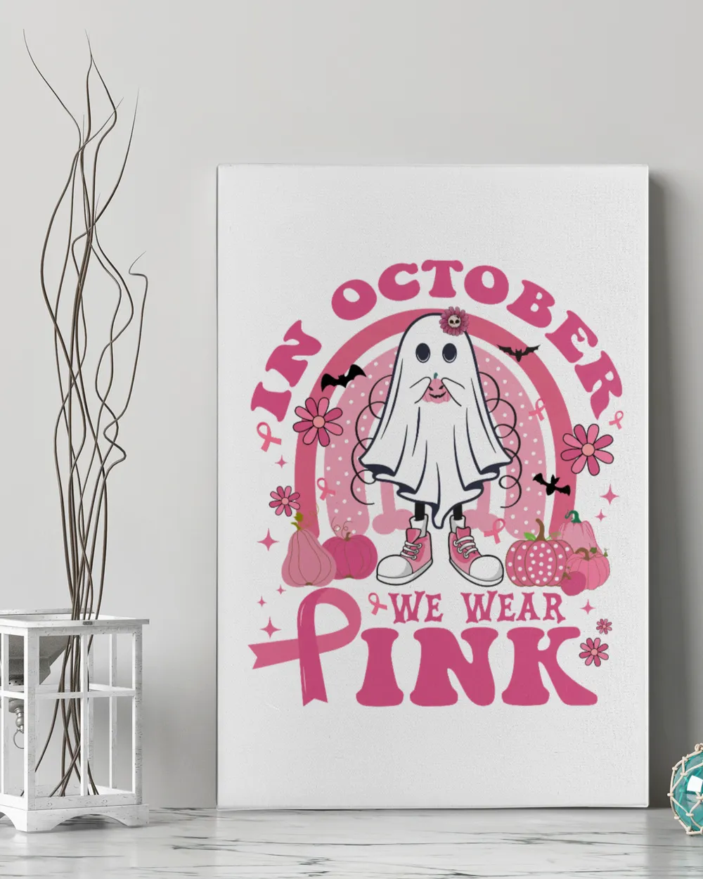 In October We Wear Pink Sweatshirt, Hoodie, Tote bag, Canvas