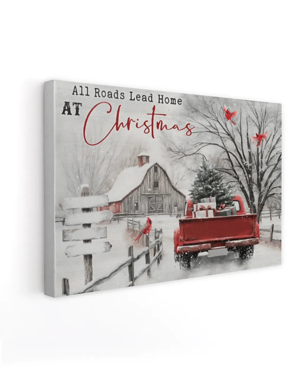 All Roads Lead Home At Christmas - Personalized Family Canvas