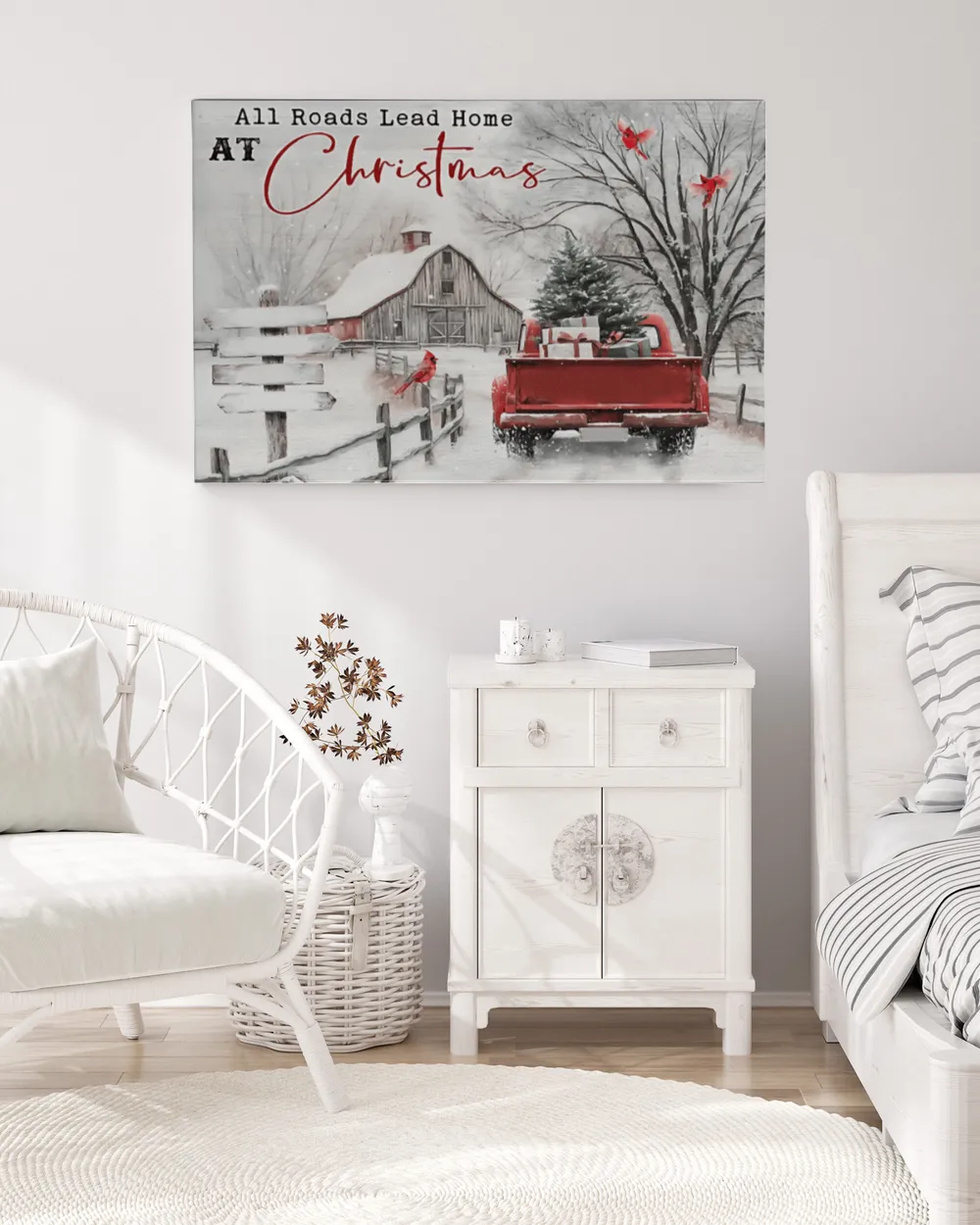 All Roads Lead Home At Christmas - Personalized Family Canvas