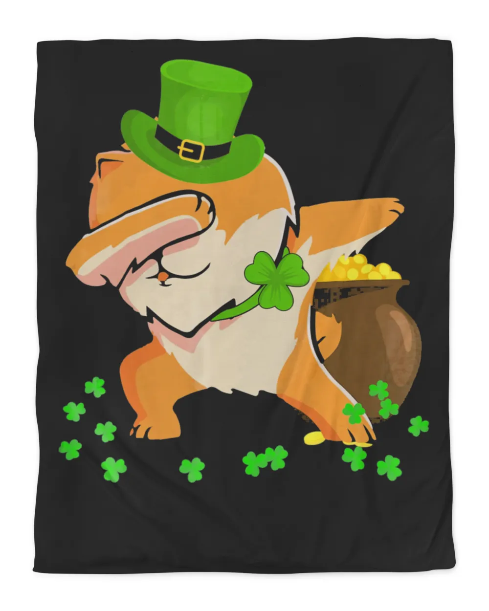 Pomeranian Dabbing Patricks Day T-Shirt Dog