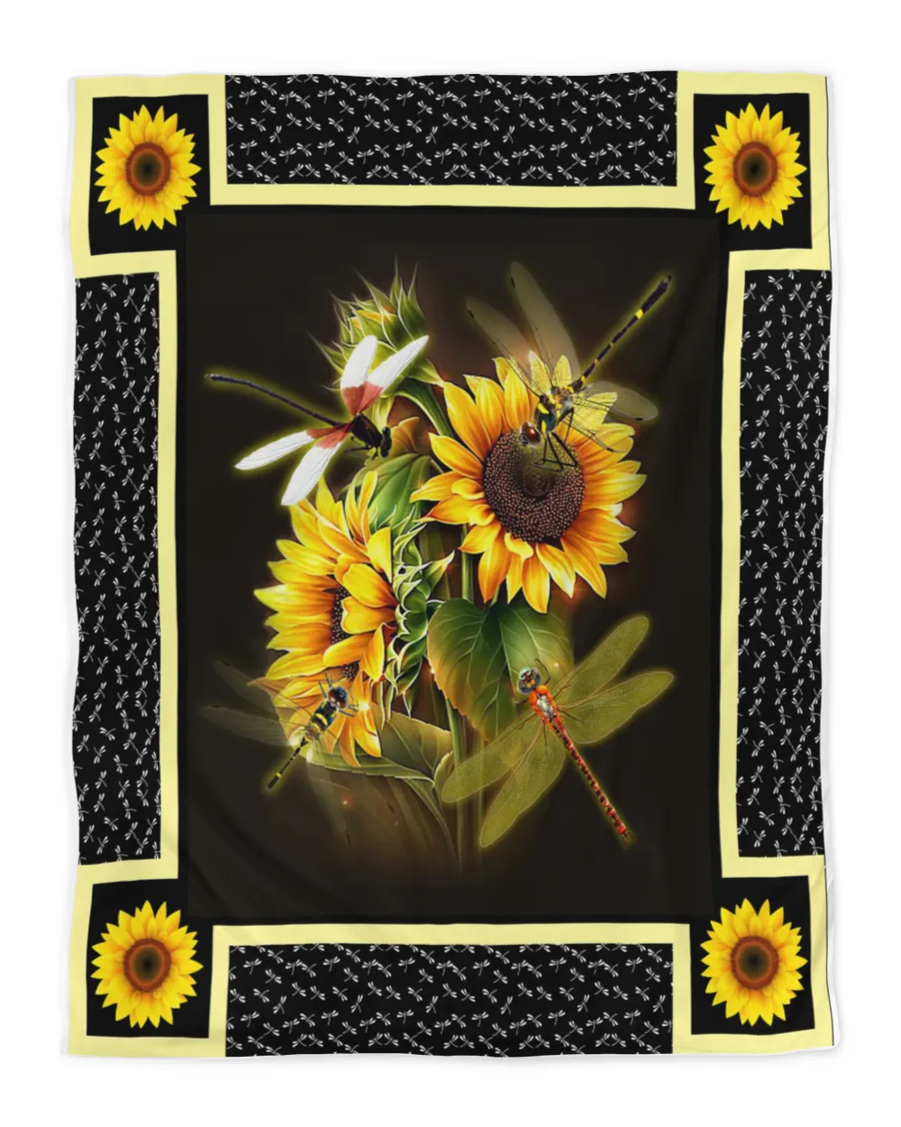 Dragonfly sunflower pattern VT